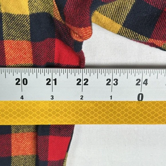Fjallraven Ovik Skog Flannel Shirt Mens XL Red Yellow Plaid Check Button Up NWT